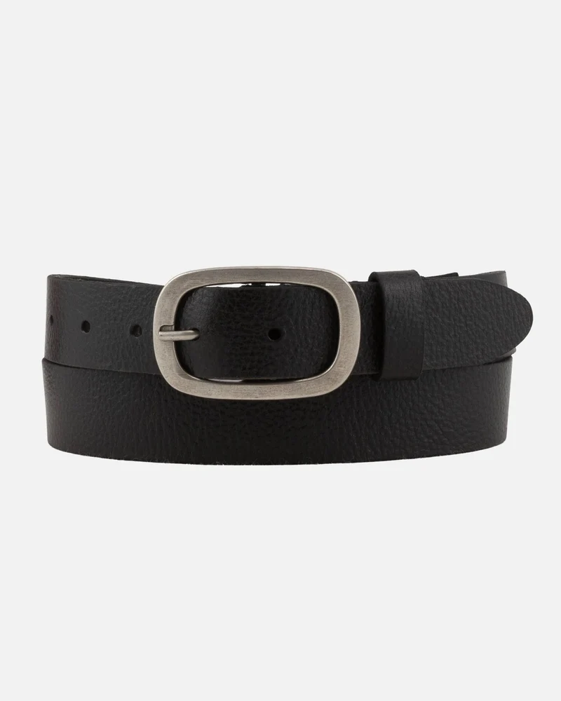 LT. BROWN Classic Leather Belt with Antique Buckle