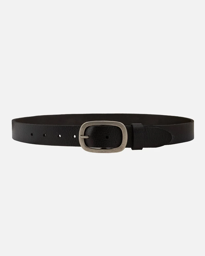 LT. BROWN Classic Leather Belt with Antique Buckle
