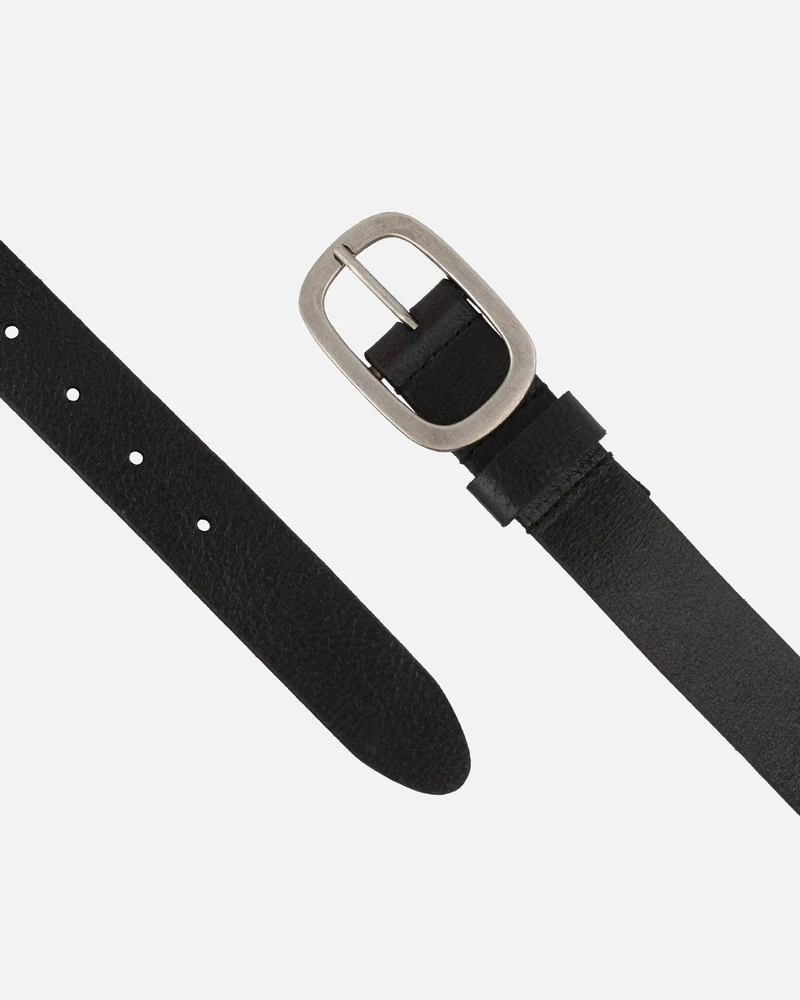 LT. BROWN Classic Leather Belt with Antique Buckle
