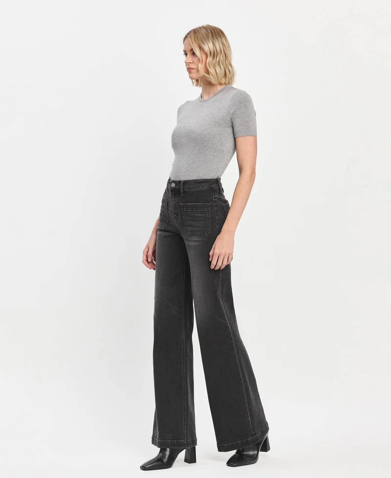 High rise patch pocket trouser Pant