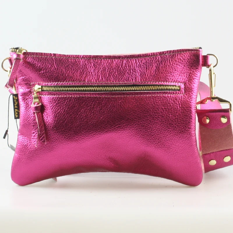 The Metallic Rita Crossbody and Hipbag: Jet