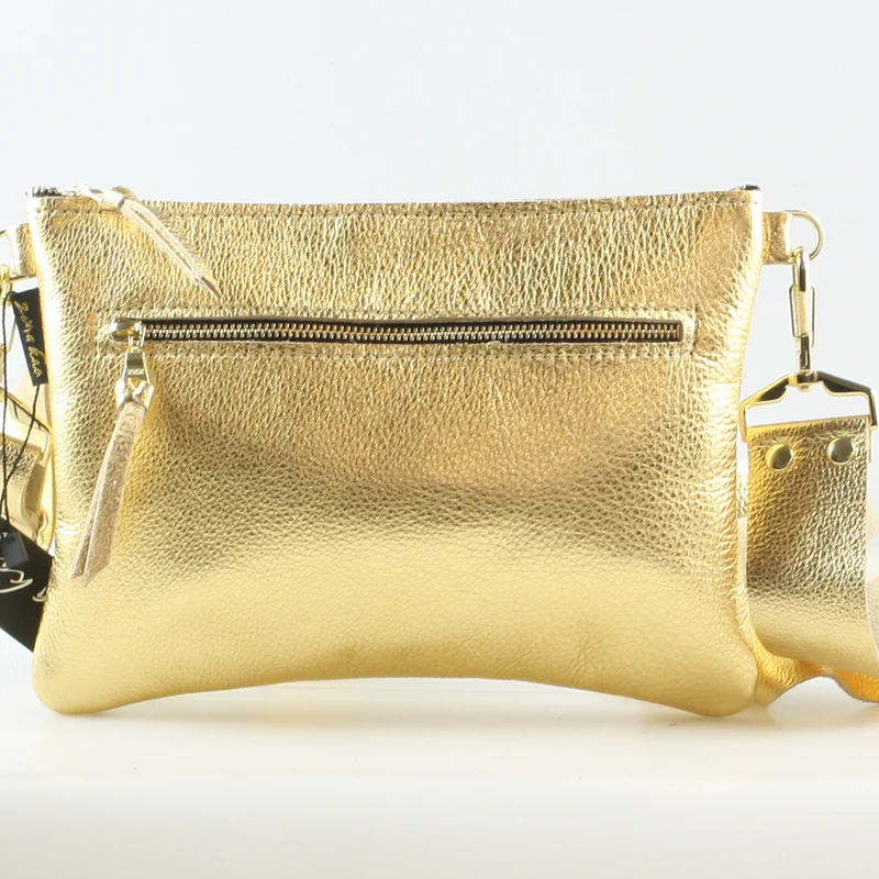 The Metallic Rita Crossbody and Hipbag: Jet