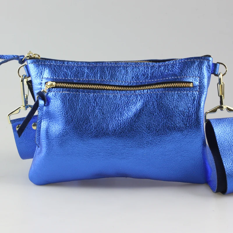 The Metallic Rita Crossbody and Hipbag: Jet