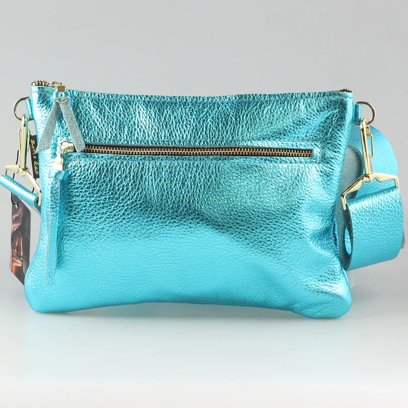 The Metallic Rita Crossbody and Hipbag: Jet