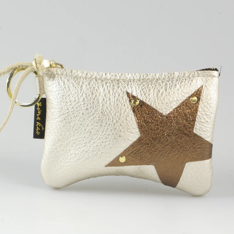 The NEW SIDE STAR Applique Kara: Metallics: Bronze w/Pewter Star / Ring
