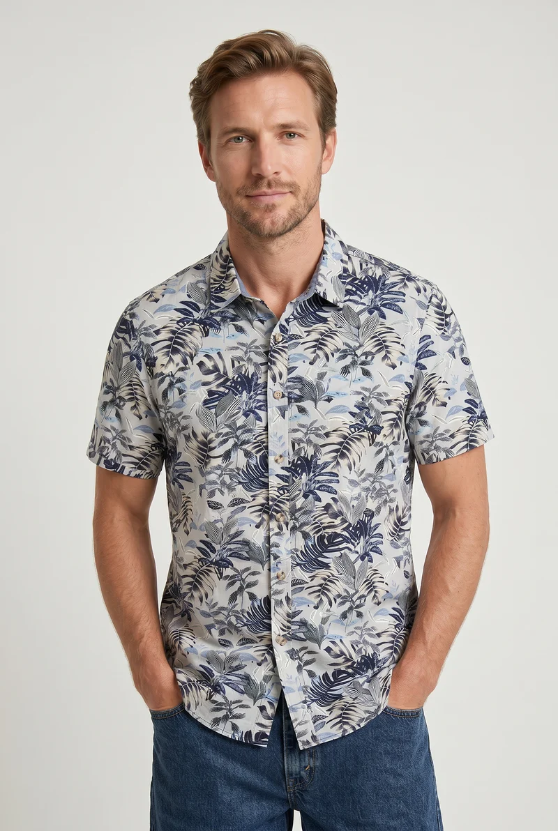 La chemise à motif sans froissement