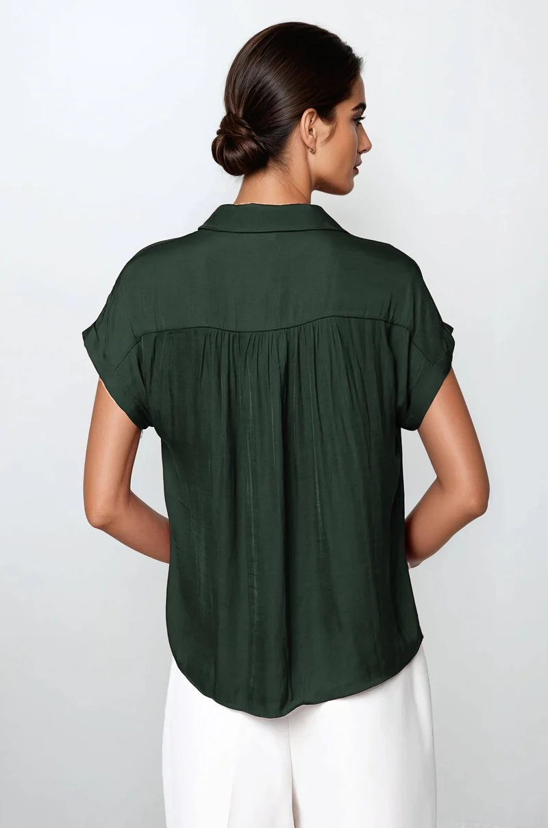 Short Sleeve Blouse chocolate