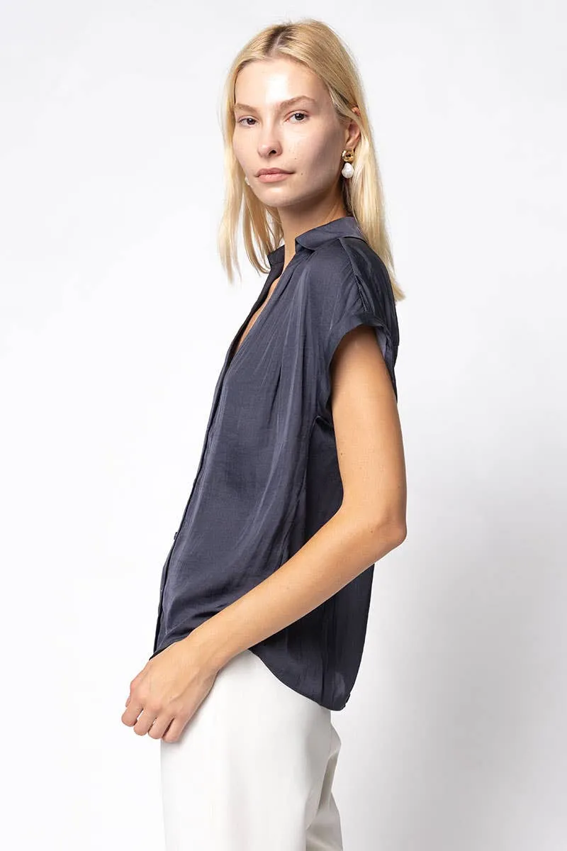 Short Sleeve Blouse chocolate