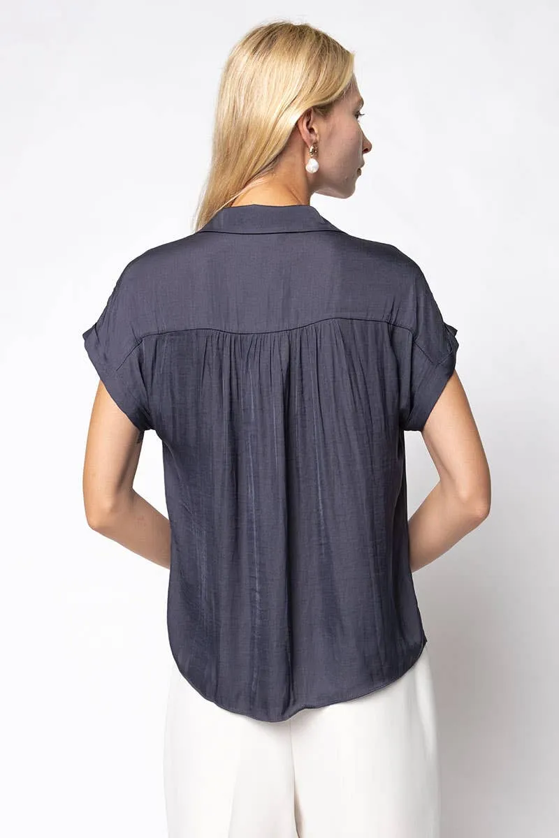 Short Sleeve Blouse chocolate