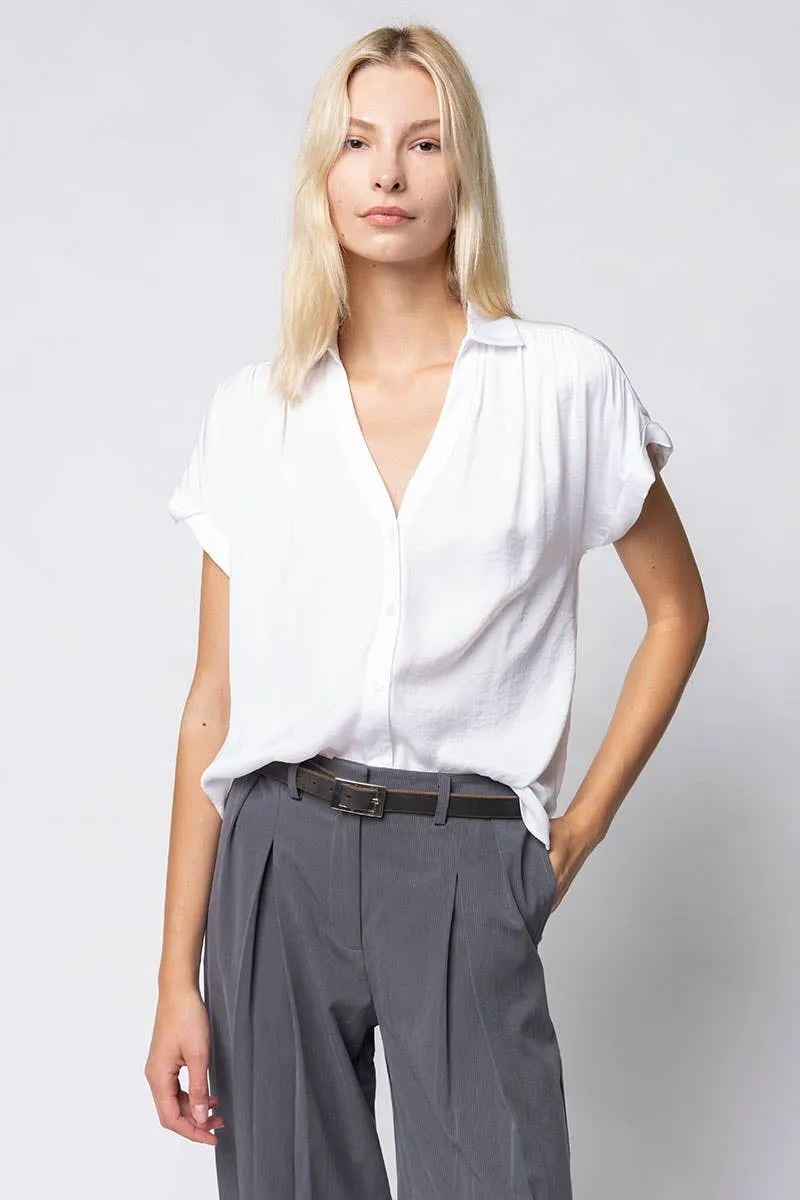 Short Sleeve Blouse chocolate