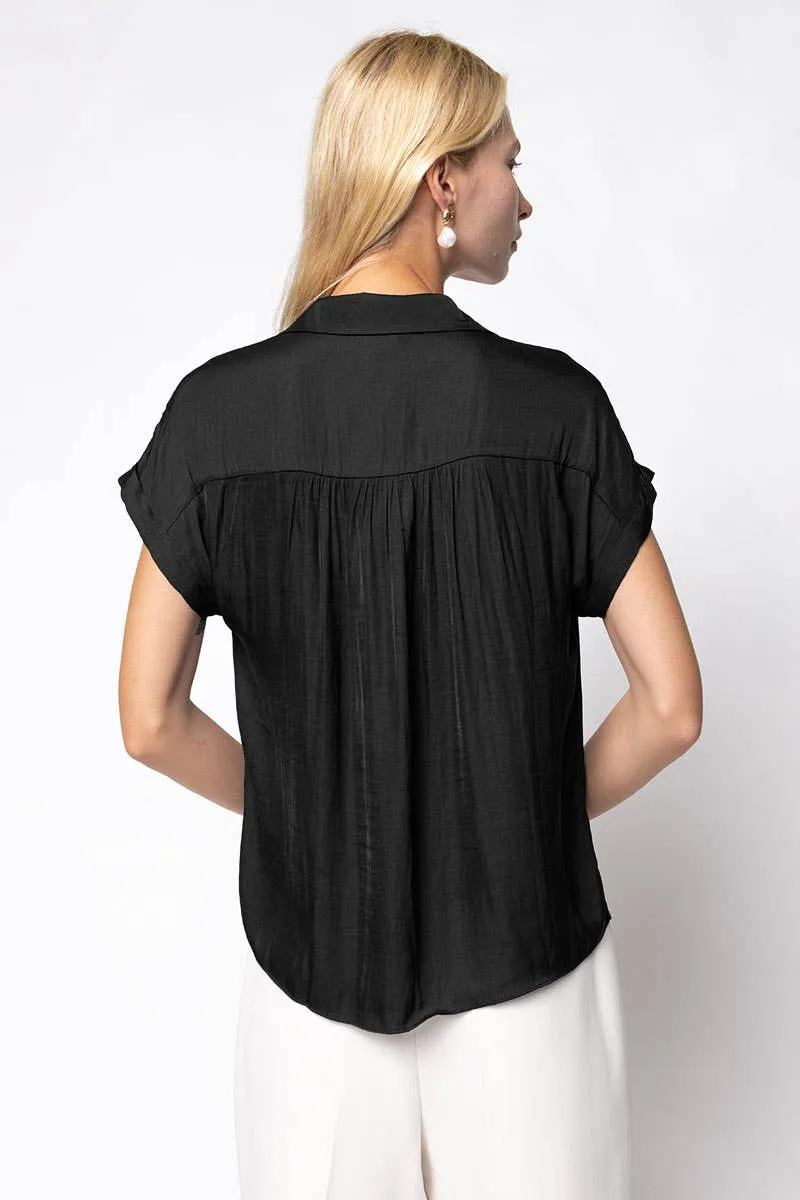 Short Sleeve Blouse chocolate