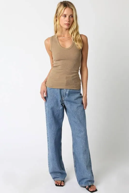 Kelsey Tank Top: Ecru