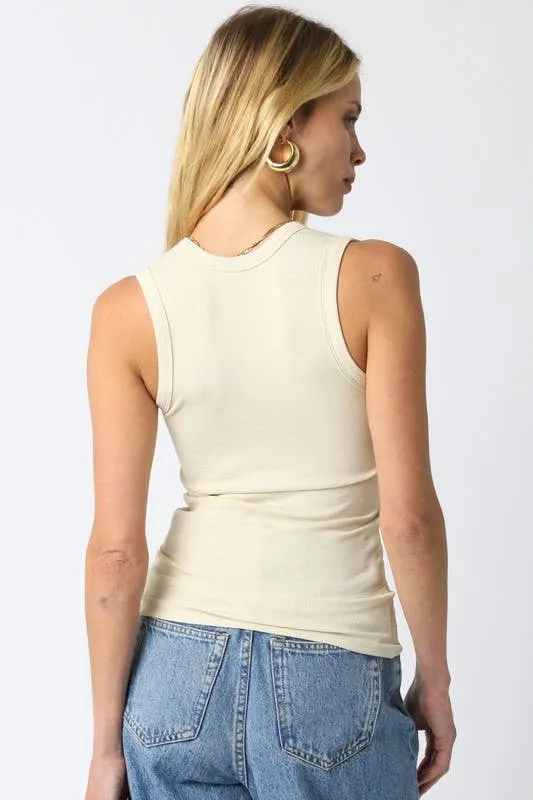 Kelsey Tank Top: Ecru