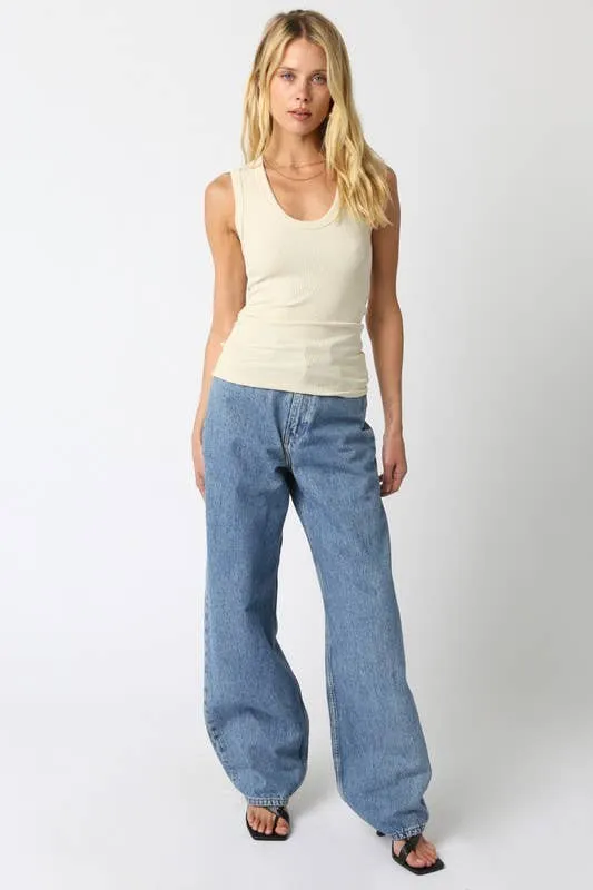 Kelsey Tank Top: Ecru