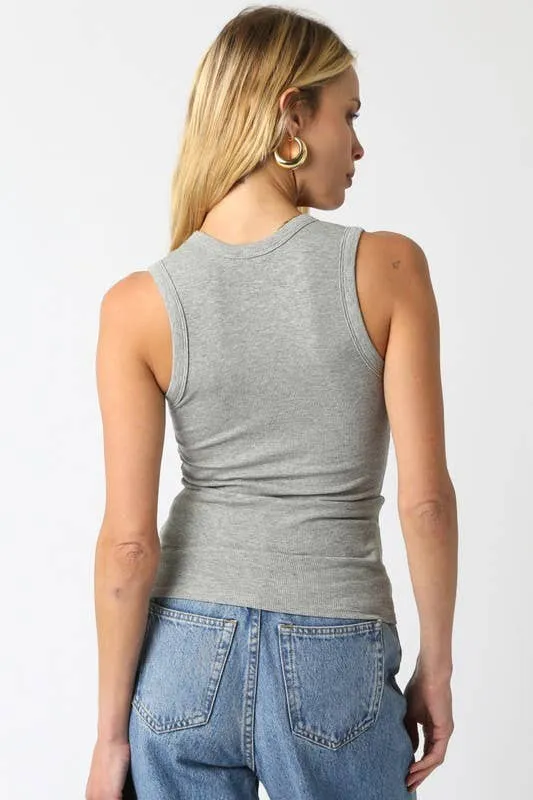 Kelsey Tank Top: Ecru