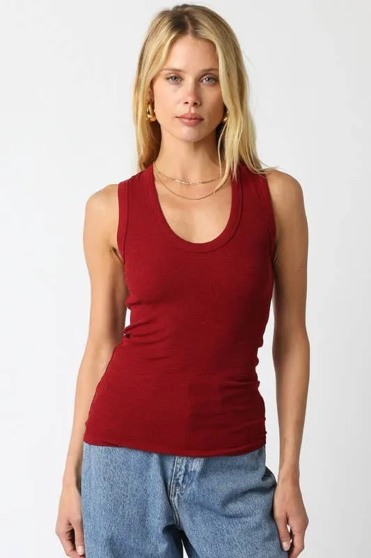 Kelsey Tank Top: Ecru