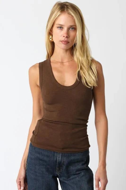 Kelsey Tank Top: Ecru