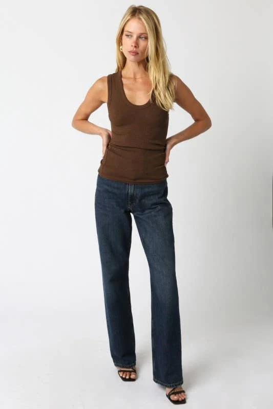 Kelsey Tank Top: Ecru