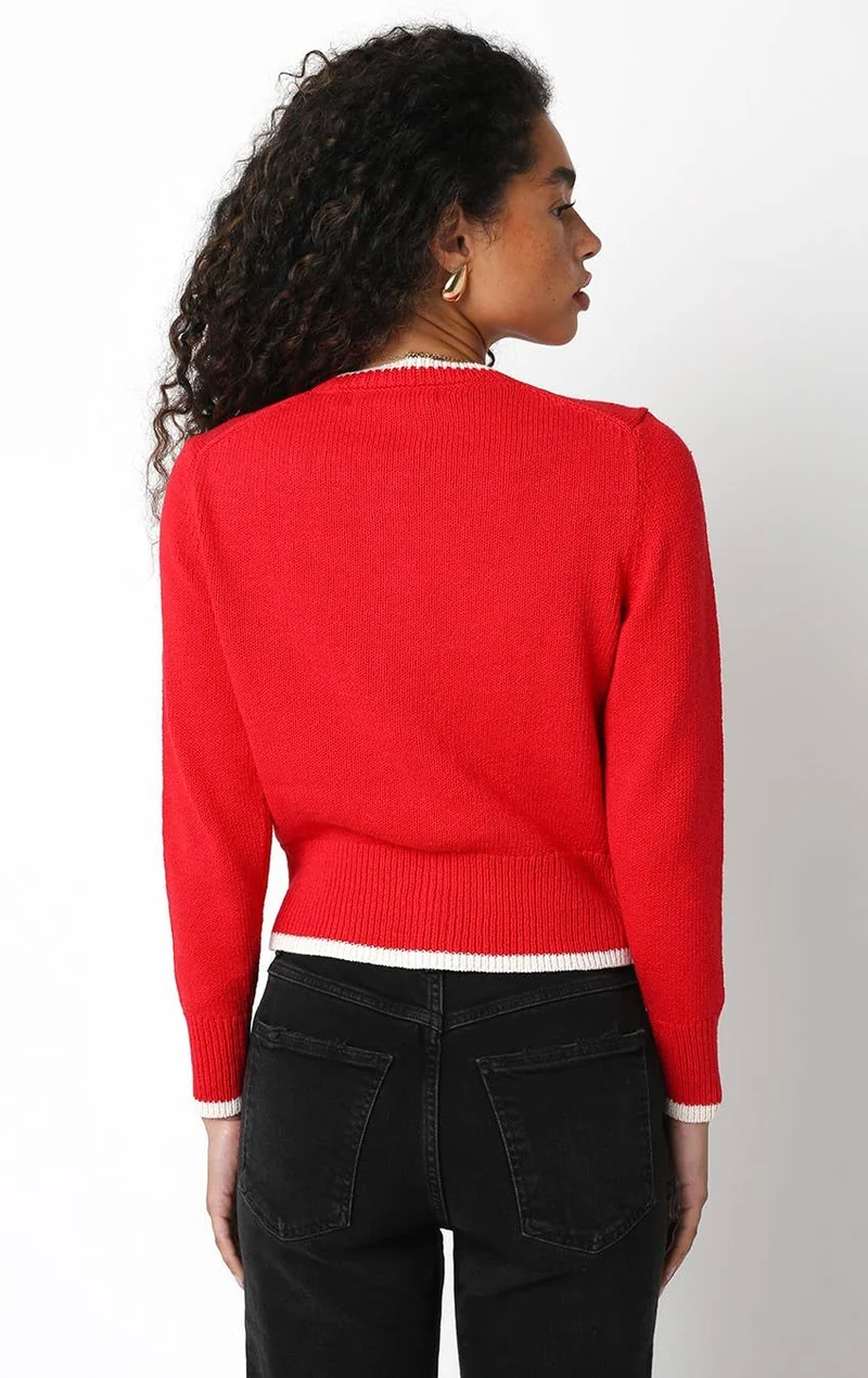 Tess Sweater: Black Cream