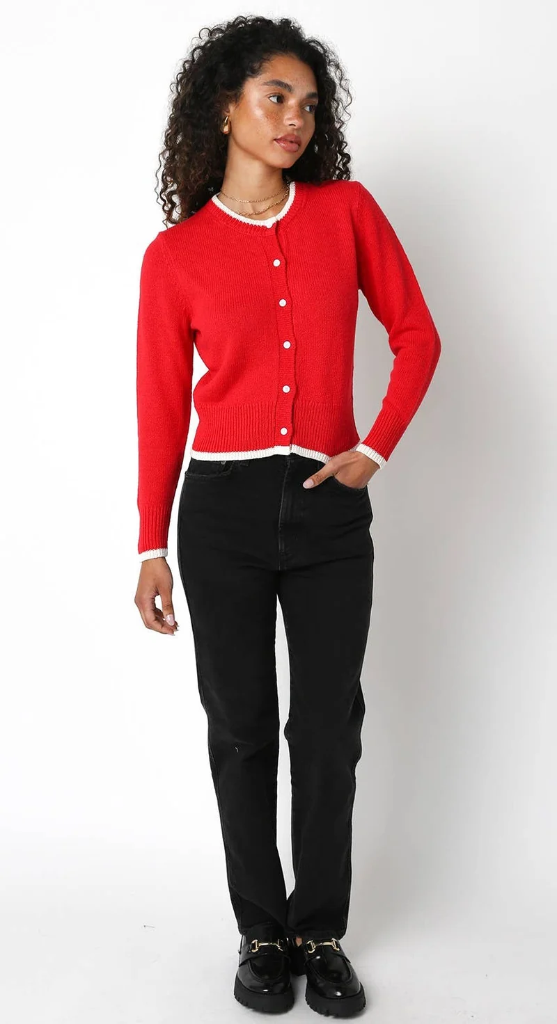 Tess Sweater: Black Cream