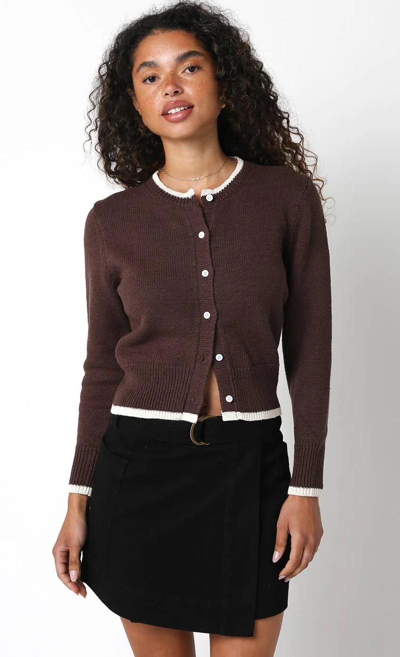 Tess Sweater: Black Cream