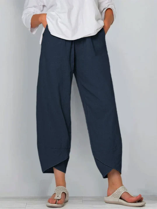 Cinzia | Pantalon large en lin pour femme