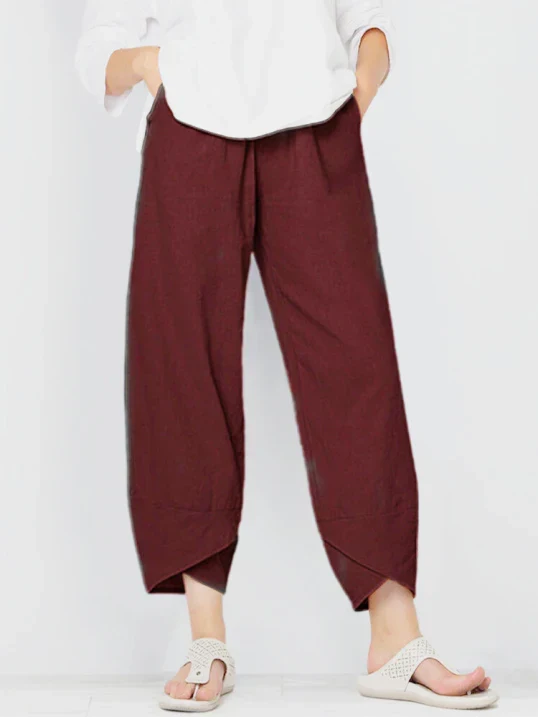 Cinzia | Pantalon large en lin pour femme