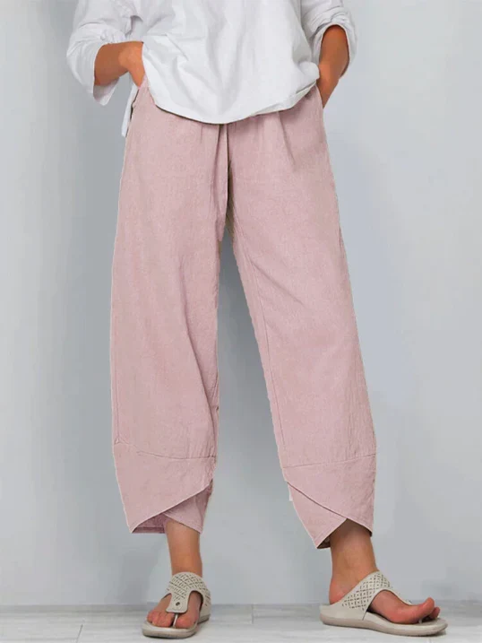 Cinzia | Pantalon large en lin pour femme