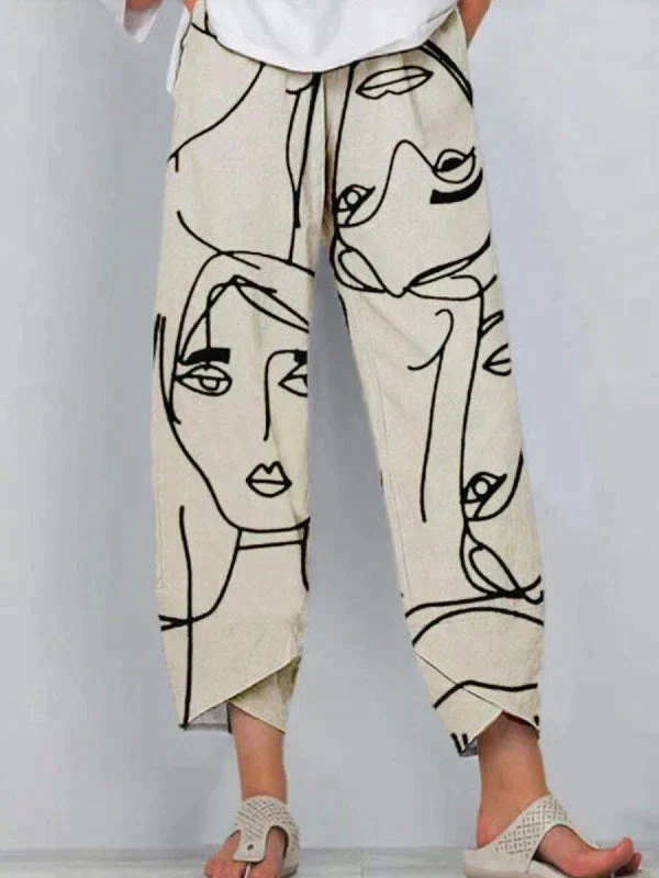 Tabea | Pantalon pour femme à imprimé abstrait