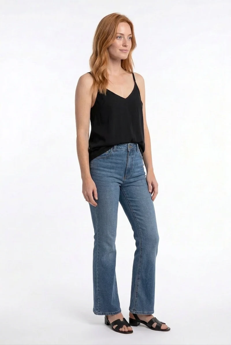 La camisole en mélange de lin