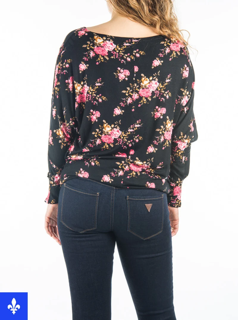 Chandail à imprimé floral | Fabriqué au Québec