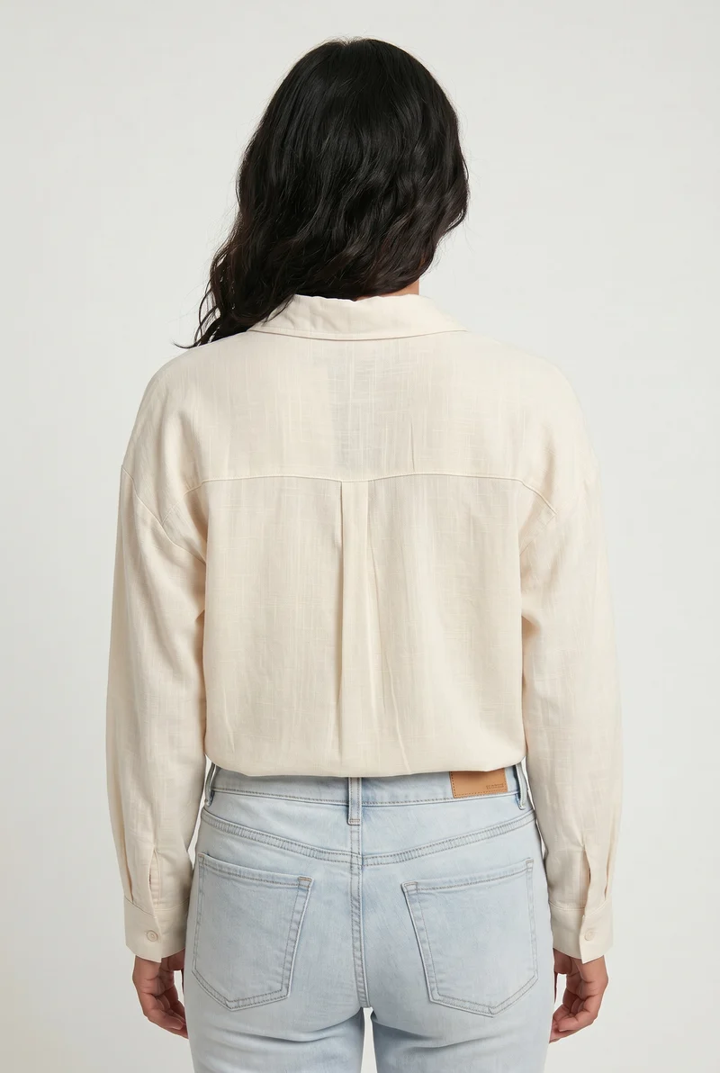 La chemise ivoire ample en lin