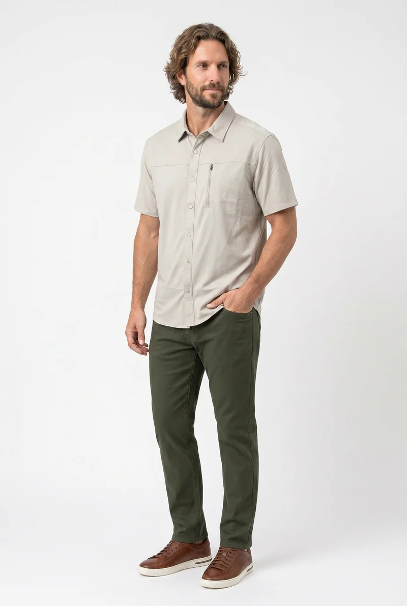 Chemise manches courtes fluide