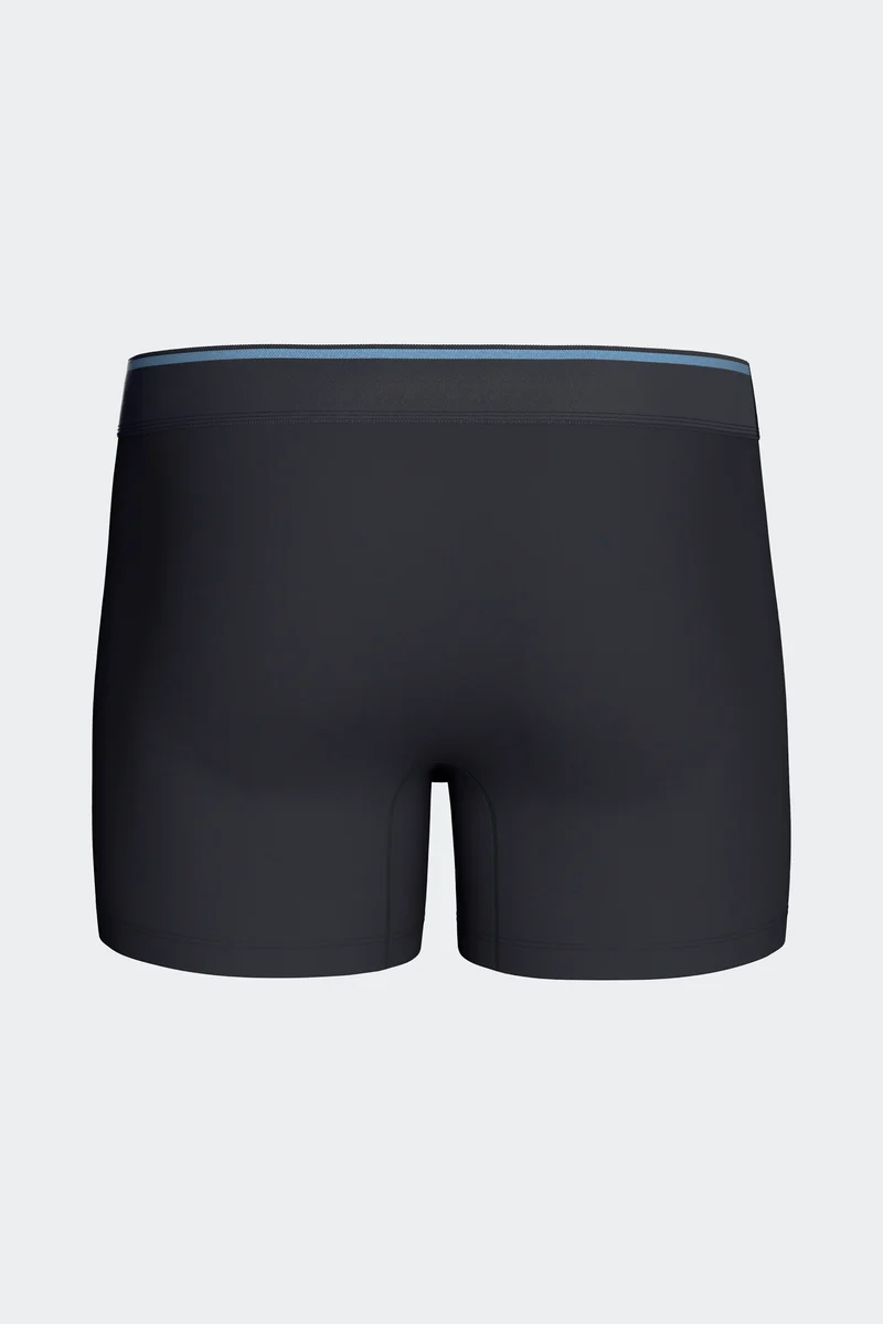 Lot de 2 boxers en jersey de coton stretch unis et rayés marine