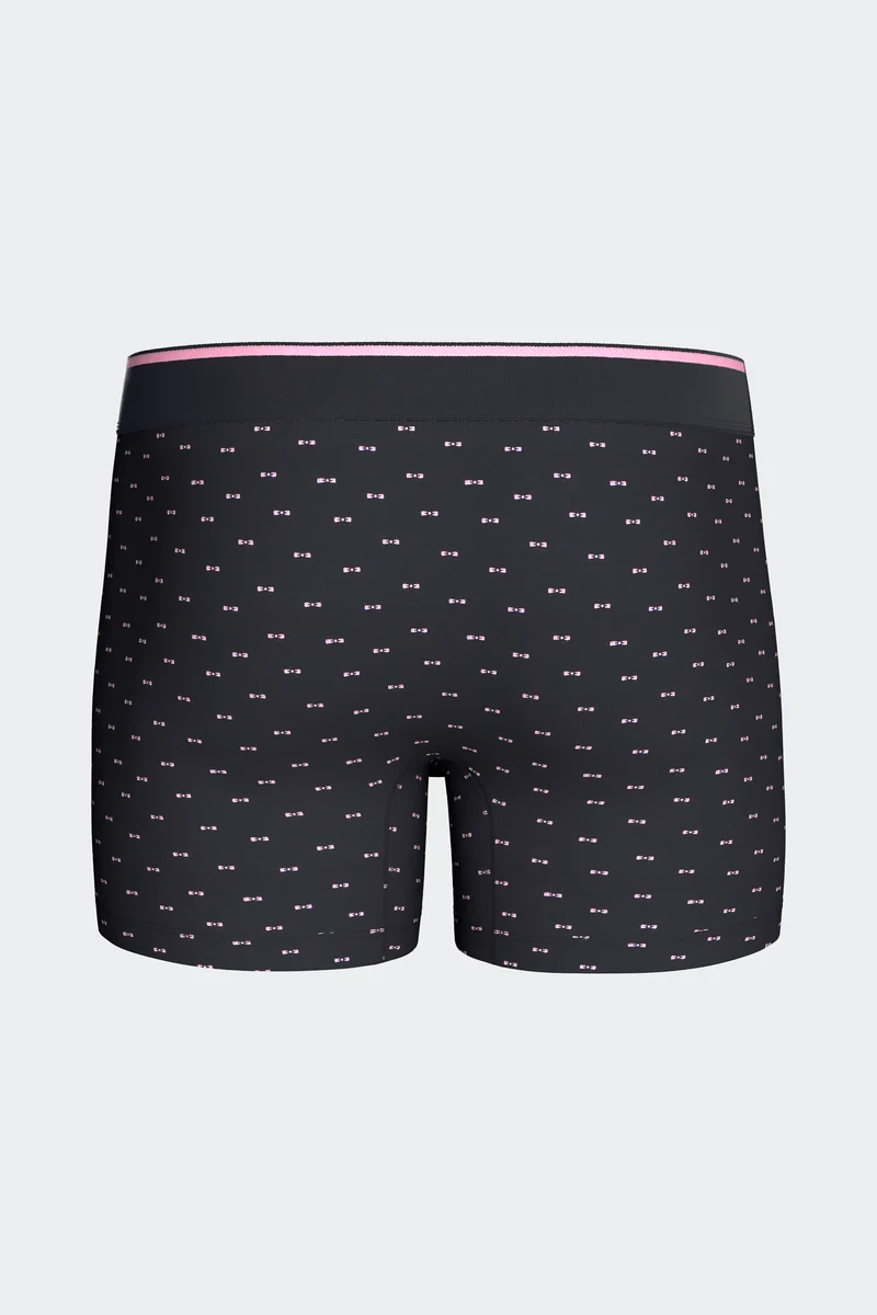 Boxer en coton stretch marine à micromotifs nœud papillon