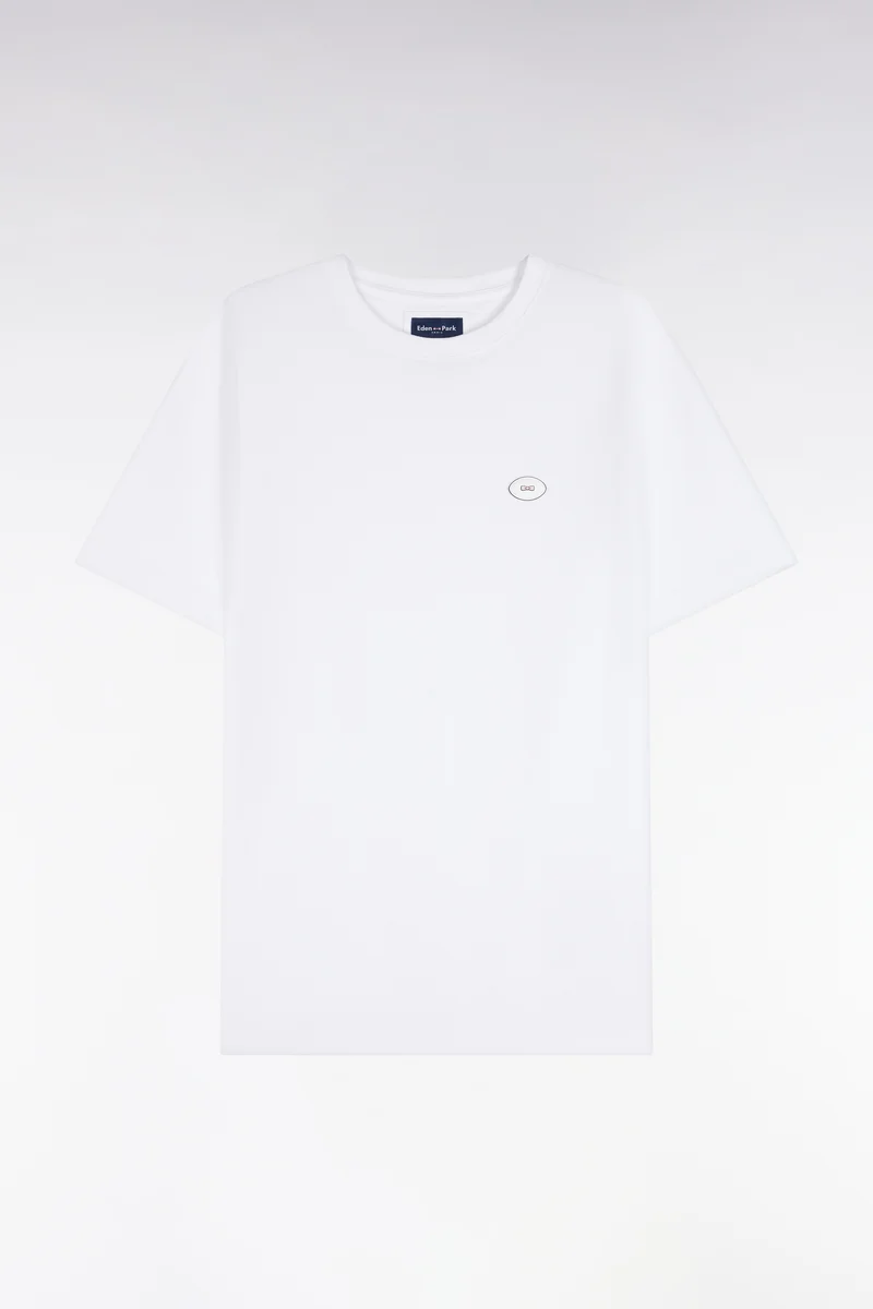 T-shirt manches courtes blanc coupe droite