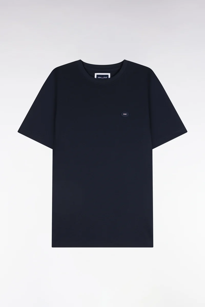 T-shirt manches courtes marine coupe droite