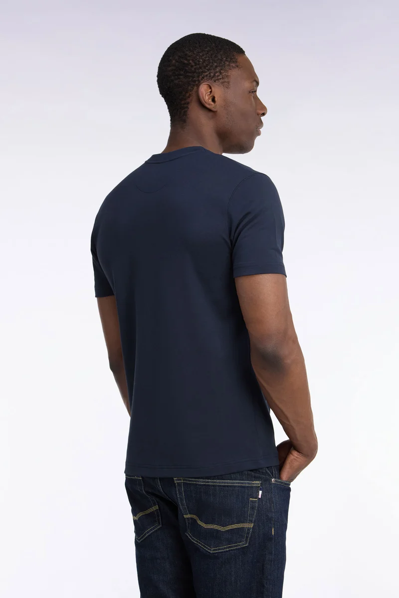 T-shirt manches courtes marine coupe droite