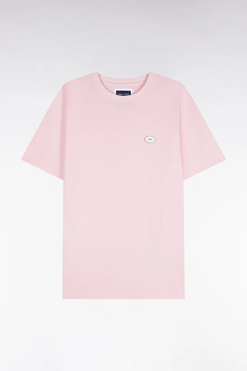 T-shirt manches courtes rose coupe droite