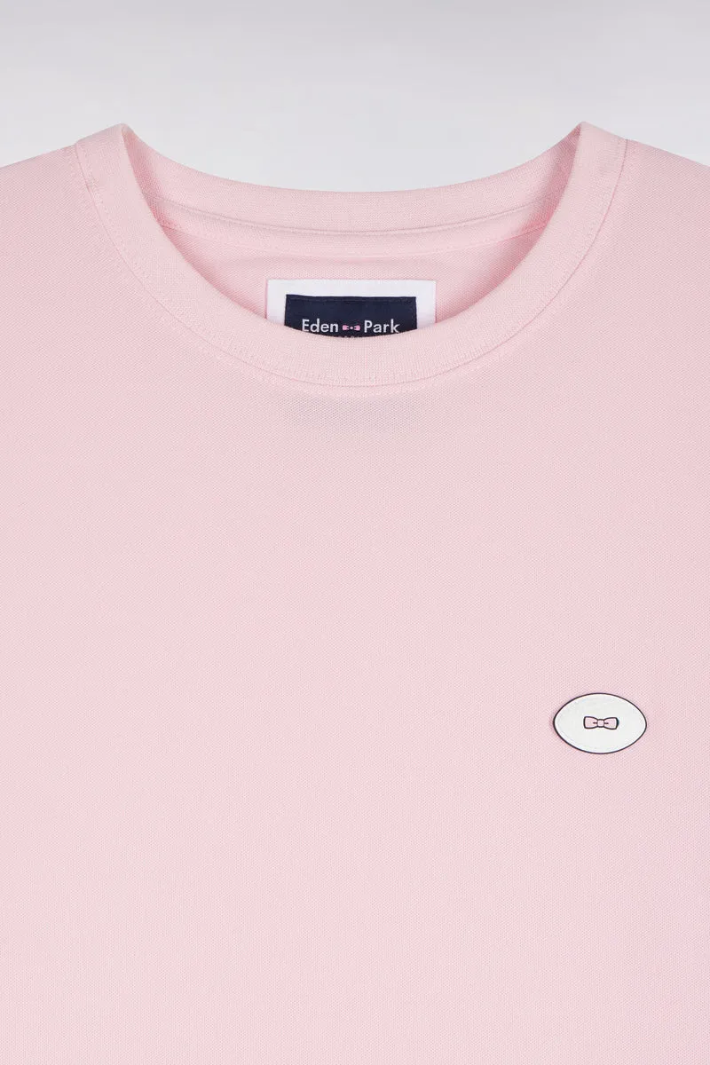 T-shirt manches courtes rose coupe droite