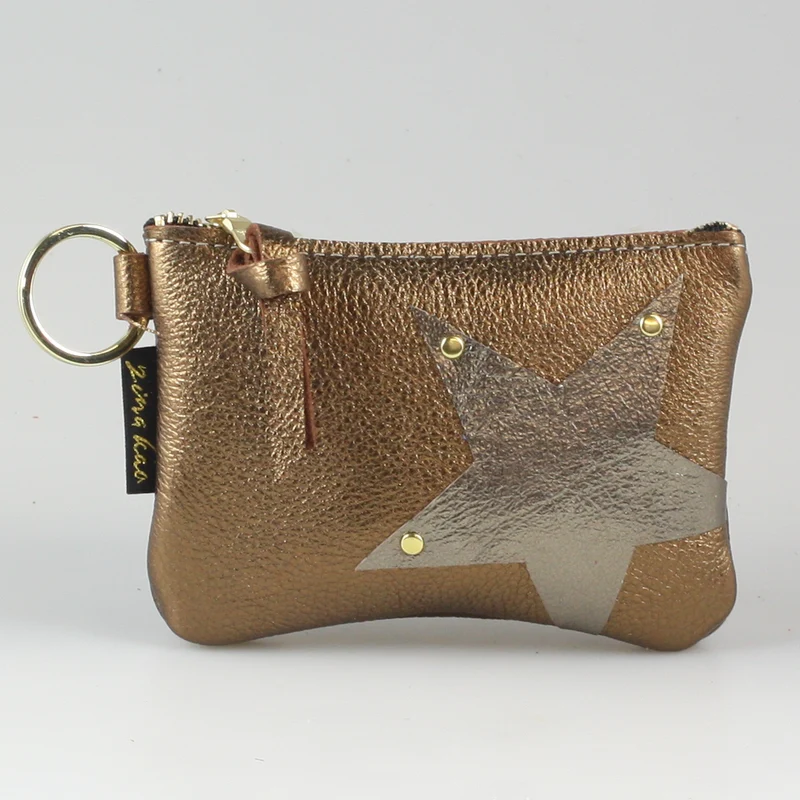 The NEW SIDE STAR Applique Kara: Metallics: Gunmetal w/Gold Star / Ring