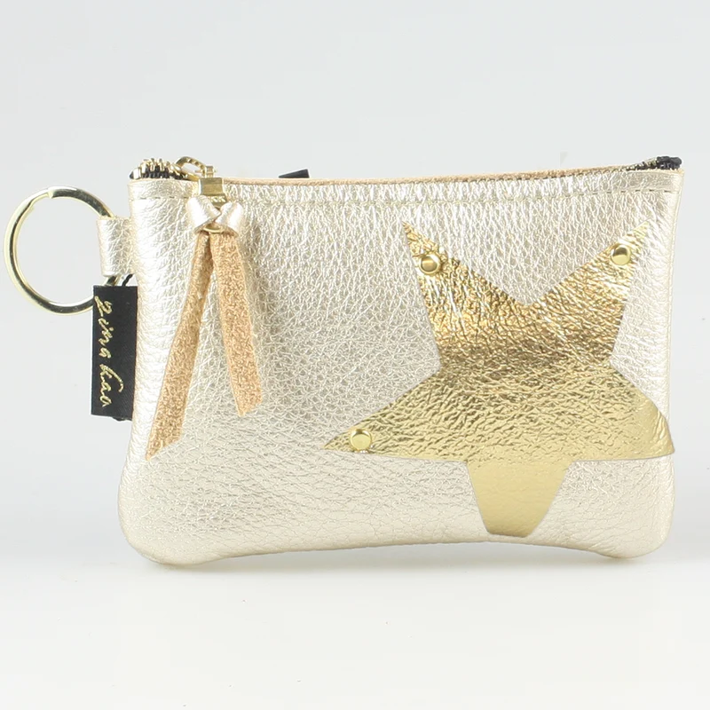 The NEW SIDE STAR Applique Kara: Metallics: Gunmetal w/Gold Star / Ring