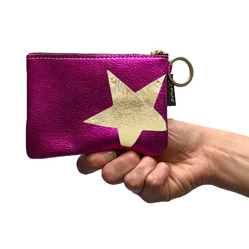 The NEW SIDE STAR Applique Kara: Metallics: Gunmetal w/Gold Star / Ring