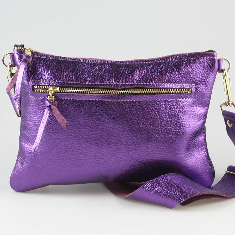 The Metallic Rita Crossbody and Hipbag: Cocoa