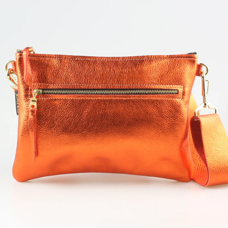 The Metallic Rita Crossbody and Hipbag: Cocoa
