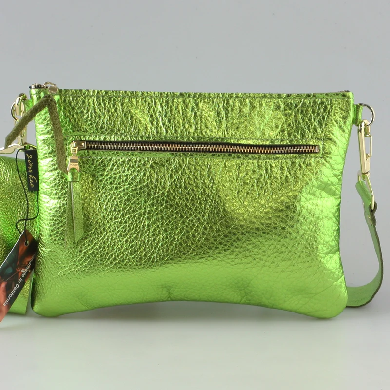 The Metallic Rita Crossbody and Hipbag: Cocoa