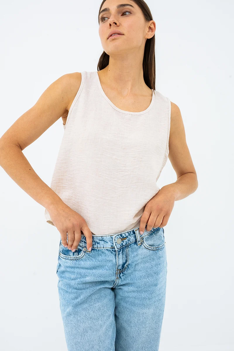 La camisole ample aspect lin