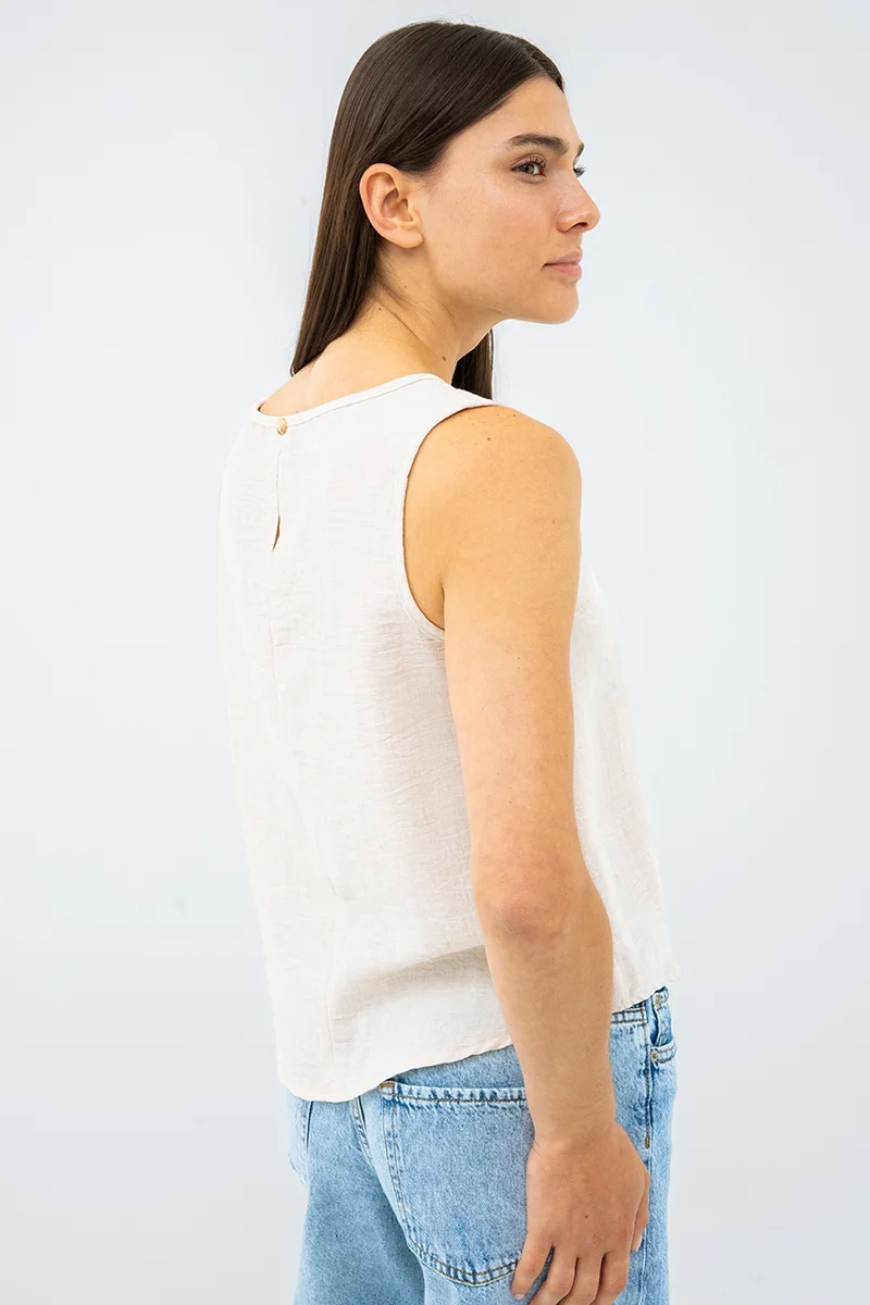 La camisole ample aspect lin