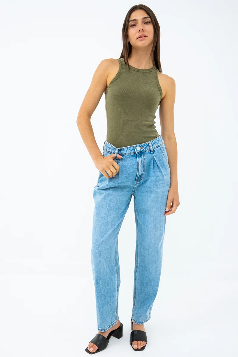 La camisole côtelée armée aspect usée par Silver
