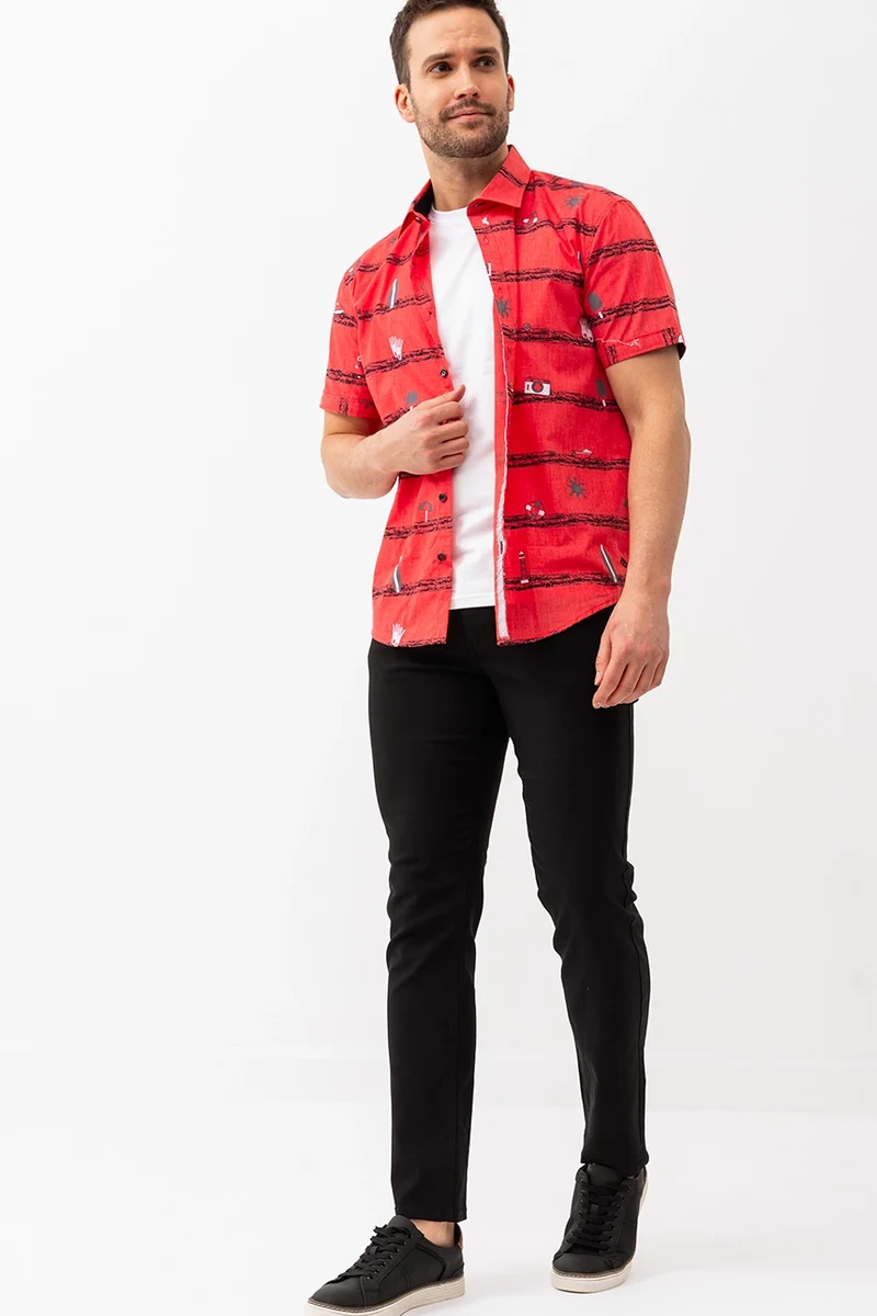 La chemise imprimée plage